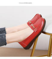 Zapatos De Mujer De Cuero Auténtico Nuevos Antideslizantes Y Ligeros Talla Grande 35-44 Zapatos Planos Para Primavera Y Otoño Con Decoración Metálica - details 11