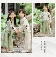 Conjunto nacional antiguo Hanfu para niños, nuevo disfraz de rendimiento de alta gama Tang chino para niñas de estilo primavera y otoño - details 3
