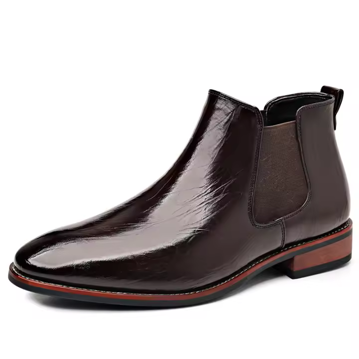 Chelsea botas de hombre de manga británica retro de talla grande botas de cuero británicas - 1