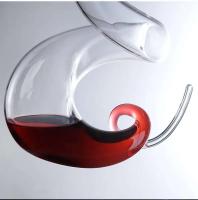 Botella creativa hecha a mano con forma de serpiente, juego de vasos rojos de vidrio transparente, dispensador para el hogar, botella de vino de 1500ml - details 6