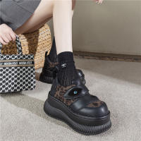 Zapatos de Muffin de Moda Primavera 2025 Calzado de Mujer con Estampado de Leopardo y Correa de Velcro - details 4