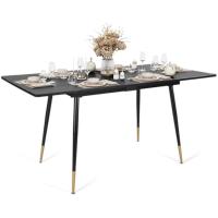 Mesa de Comedor Extensible de Acero Estilo Industrial 4-6 Personas Para Sala de Estar y Cocina - details 0
