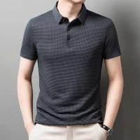 Nueva camisa Polo de color liso, combinada con un tejido vaquero informal de manga corta, cómodo y transpirable, adecuado para el verano - details 15
