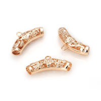 Colgantes de tubo curvado de nube de latón, Color oro de 18K de alta calidad, conector de pulsera, suministros para fabricación de joyas, accesorios Diy - details 20