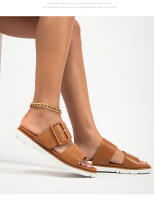 Sandalias de verano para mujer, con suela gruesa, estilo informal, antideslizantes, para embarazadas, 2025 - details 4