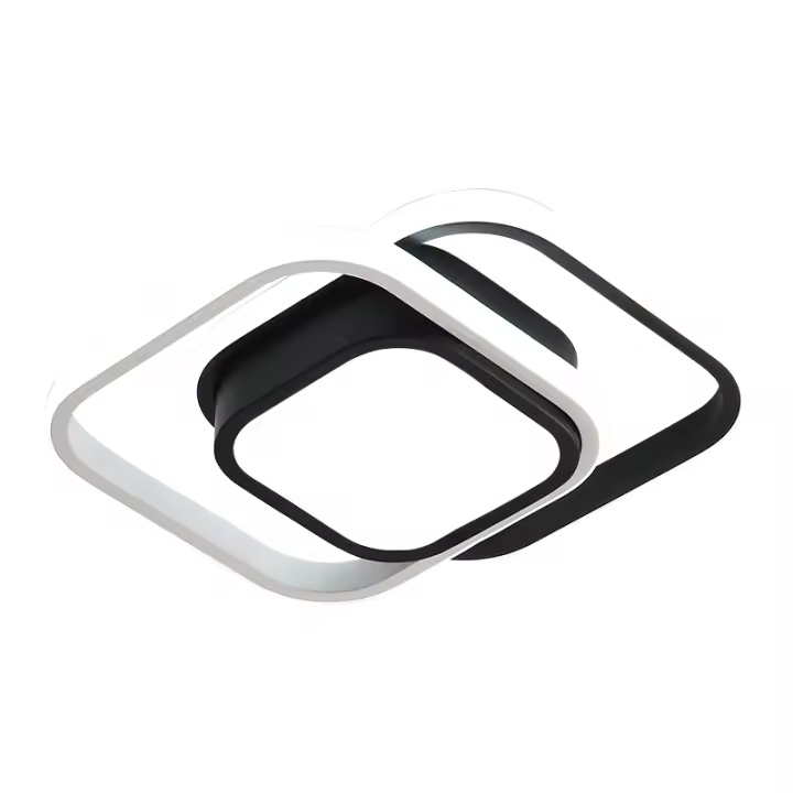 LED Plafón Cuadrado Nórdico para Techo 32W 2500LM , 3000K/6500K, Iluminación Interior Moderna para Sala de estar, Dormitorio, Comedor, Cocina, Acrílico,  33*24*6 CM - 1