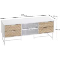 Mueble para Televisor Moderno de Salón 47 Pulgadas 4 Cajones 2 Estantes Abiertos Gestión de Cables - details 6