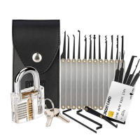 Juego de cerradura de acero inoxidable con candado transparente y kit de entrenamiento para principiantes y cerrajeros - details 3