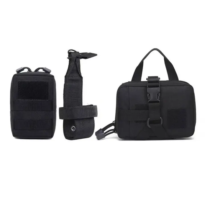 Bolsas tácticas para perros Molle, juego de cinturón, pegatina, entrenamiento militar, chaleco - 1