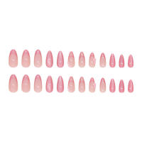 Uñas postizas francesas rosadas a prueba de astillas y manchas para decoración de dedos DIY - details 4