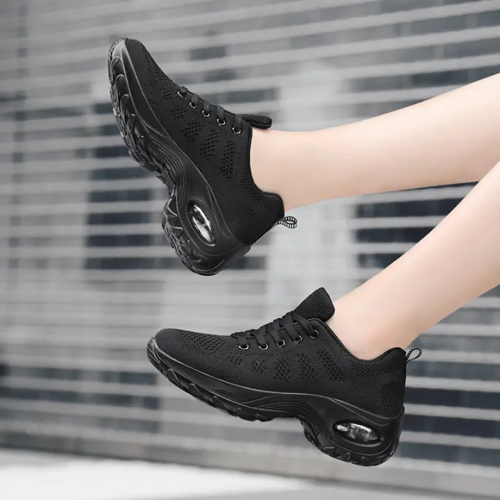 Zapatillas de moda para mujer Zapatillas de malla transpirable con amortiguación de aire Zapatos casuales con aumento de altura para mujer - 1