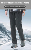 LNGXO Pantalones de Vellón de Invierno Impermeables Cálidos para Senderismo, Acampada, Escalada - details 1