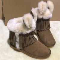 Nuevas botas de nieve cálidas con flecos de lana de cuero de invierno - details 4