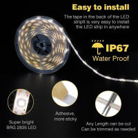Tiras de Luz LED 2835 RGB Eflexibles y Impermeables 3.7V con Energía Solar para Decoración de Jardín en Casa - details 1