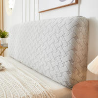 Funda de Cama de Terciopelo Jacquard Protector de Cabeza y Lado de Cama con Elástico Material Poliéster Resistente al Polvo para Decoración de Hogar y Hotel - details 5