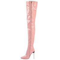 2025 Botas de mujer por encima de la rodilla Tacón de metal grande Moda 12 cm Altura del tacón - details 4