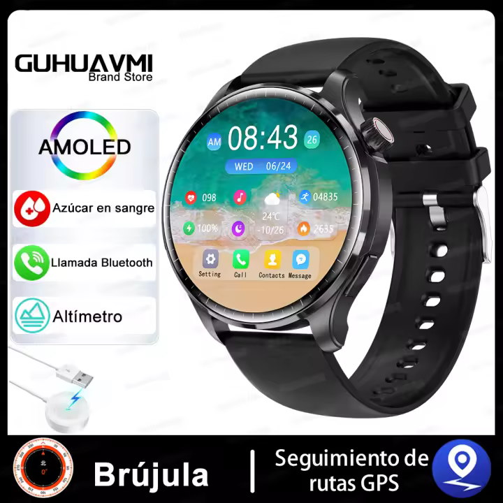 Relojes inteligentes de lujo NFC con Bluetooth, teléfono conectado, reloj para mujer, Monitor de salud, reloj inteligente deportivo para hombre para Android iOS 2025, regalo ﻿ - 1