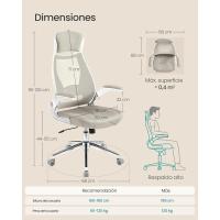 Apoyabrazos Inclinables, Apoyacabezas y Soporte Lumbar, Mecanismo de Balanceo, - details 3