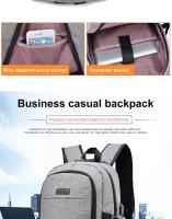 Mochila con contraseña de gran capacidad para hombre, mochila para ordenador de 15,6 pulgadas, se puede conectar a la interfaz USB para cargar - details 8