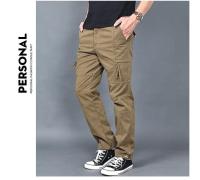 Pantalones de algodón para hombre al aire libre, pantalones Cargo gruesos y cálidos con forro, pantalones casuales para personas mayores, pantalones de invierno holgados - details 6