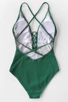 Traje de Baño de Una Pieza Ajustado Color Sólido Sexy sin Espalda Material de Nylon de Alta Elasticidad Estilo de Moda para Mujeres Primavera/Verano - details 18