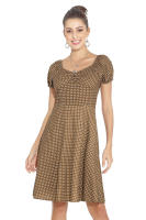 NOVEDAD DE VERANO 2025, vestido estampado con manga de burbuja y cuello cuadrado francés de nicho para ropa de mujer - details 17
