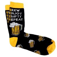 1 par de calcetines de copa de cerveza negros, calcetines nuevos creativos, cómodos y transpirables para hombres, perfectos para amantes de la cerveza, accesorios de cerveza - details 5