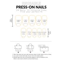 Parche de uñas postizas brillantes de cristal, Ojo de gato, diamante, prensa de uñas acrílicas, uso hecho a mano, 24 unids/lote por caja - details 0