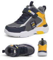 Zapatos para correr al aire libre para niños, zapatillas de deporte cálidas de invierno para niños, zapatos deportivos informales de cuero impermeables, zapatillas antideslizantes para nieve - details 25