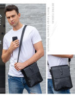 Bolso crossbody de moda para hombres hecho de cuero genuino, bolso flip crossbody para hombres, bolso de hombro casual para hombres - details 1