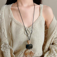 Collar Retro para mujer, nuevo nicho coreano, cadena de suéter, moda, otoño e invierno, versátil, collar de sentido premium - details 14