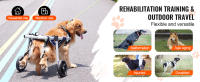 SucceBuy Silla de ruedas para mascotas de 2 ruedas para patas traseras, carrito para perros ajustable - details 4