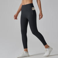 Hmidou-mallas de gimnasio con bolsillos para mujer, pantalones de Yoga, Fitness, cintura alta, Control de barriga, correr, entrenamiento - details 19