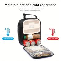 Nueva bolsa de almuerzo con aislamiento de gran capacidad, bolsa de caja de almuerzo portátil impermeable gruesa de papel de aluminio para estudiantes trabajadores de oficina - details 9
