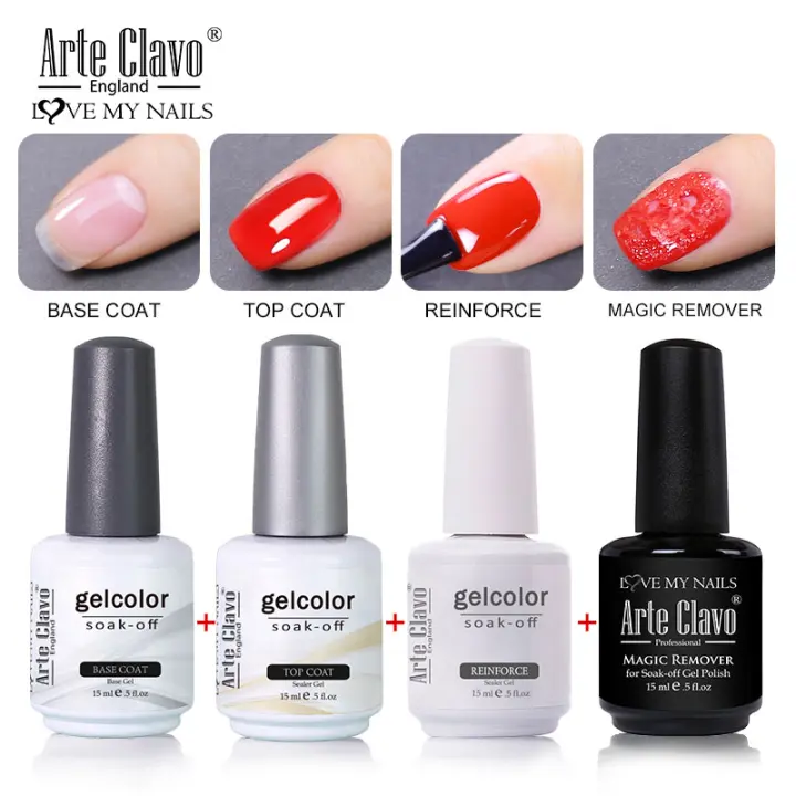 Arte Clavo-conjunto de esmalte de uñas, gel semipermanente, UV emapado, LED, 10 piezas, 354 colores - 1