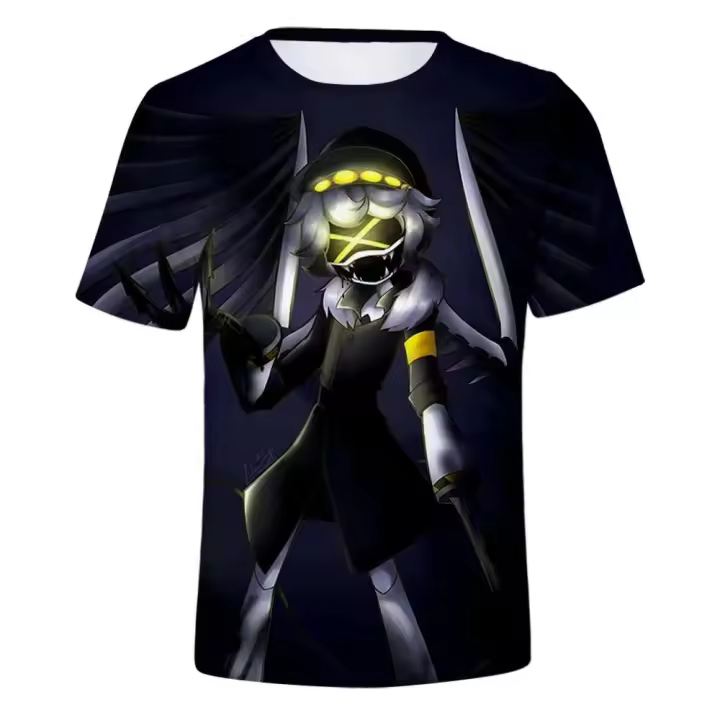 Camisetas con estampado 3D de Horror Animation Murder Drone para hombre y mujer, camisetas deportivas informales de calle, transpirables de secado rápido - 1