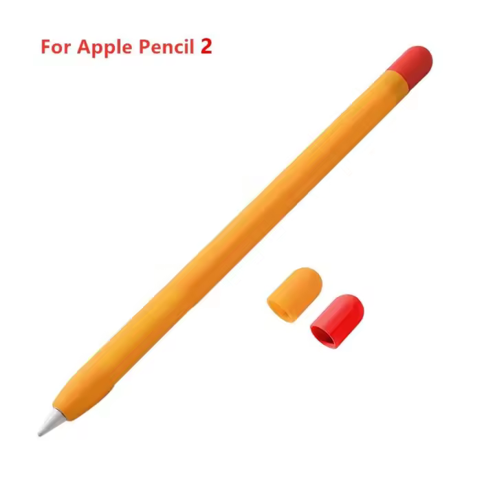 Precioso lápiz Apple de silicona suave de dos colores, fundas protectoras para tabletas de primera y segunda generación, estuche para lápices ópticos táctiles - 1
