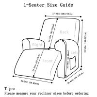 Funda de Sillón Relax Elástica Ajustable, Reclinable, Cubierta Protectora con Bolsillos para Sillones - details 1