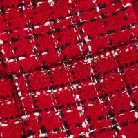 TRAFZA-Conjunto de 2 piezas para mujer, chaqueta con textura roja, solapa de bolsillo de botonadura única, abrigo y culotte con cremallera lateral de cintura alta - details 11