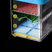 Caja transparente para criador de Guppy, desmontable, previene el escape, criadero de vida acuática, incubadora de peces madre Permeable, uso doméstico - details 3
