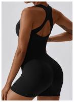 Traje de Yoga para Mujer de Un Pieza Sin Costuras Elástico Alto Integrado con Encanto Espalda Ajustado Set de Traje de Sports Material de Nylon - details 35