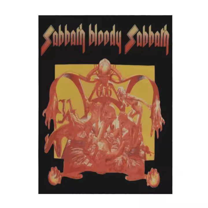 Manta de franela negra Sabbath Bloody Sabbath para sofá de dormitorio - 1