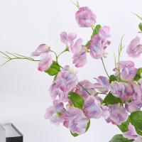 Planta verde de 55cm, flores artificiales de guisante, elegante rama de flor de guisante de seda de tacto Real, flor falsa de plástico hecha a mano para fiesta de boda - details 6