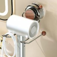 Soporte para secador de pelo con ventosa de hierro, estante de almacenamiento para secador de pelo reutilizable montado en la pared, colgador para secador de pelo sin perforaciones, ahorro de espacio - details 5