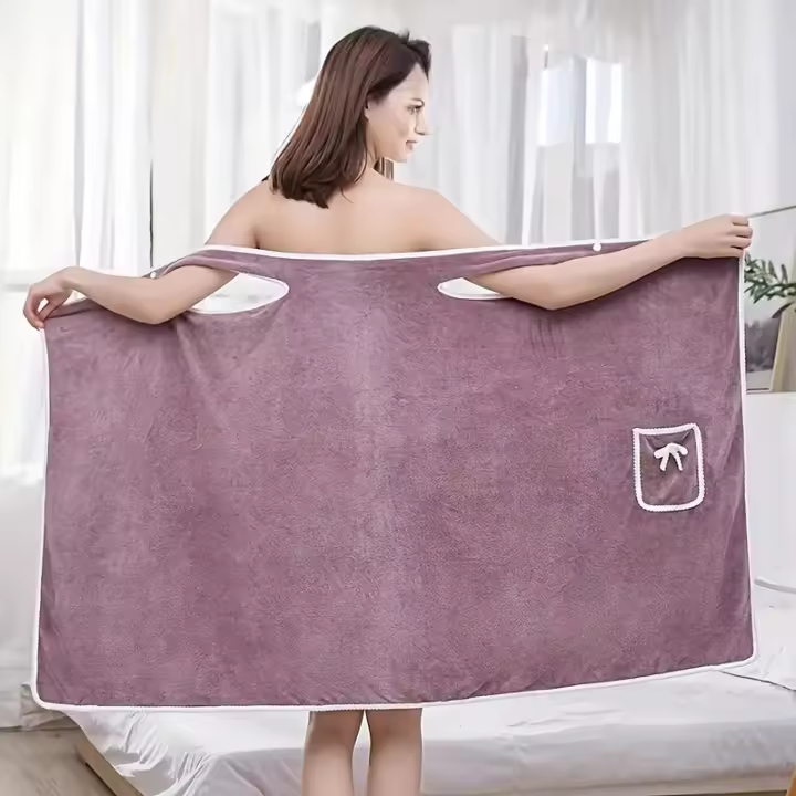 famgem Toalla De Baño Para Mujer Y Niñas Toalla De Playa Y Spa Rápida Secado Ropa De Baño Toalla De Ducha Para Gimnasio Microfibra Sólida Máquina De Lavar - 1