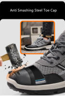 Zapatos de trabajo ligeros para hombre, zapatillas de seguridad cómodas, ANTIPERFORACIONES, protección de verano - details 4