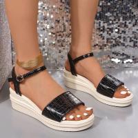 Sandalias de tacón de cuña para mujer, zapatos informales - details 5