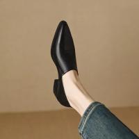 Zapatos de tacón alto para mujer, mocasines de punta redonda con cremallera, cómodos y minimalistas - details 11