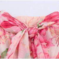 Vestido Corto de Verano con Halter Elegante Mii Chiffo con Estampa Floral para Mujeres - details 13