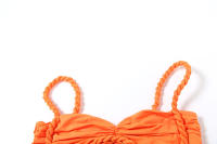 BUNO-Conjunto de 2 piezas de tejido para mujer, camisolas cortas plisadas lisas impresionantes + faldas largas de cintura alta, traje de vacaciones de tendencia femenina - details 84